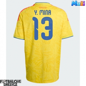 Kolumbie Yerry Mina #13 Domácí Dres MS 2026 Krátký Rukáv